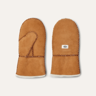 Sheepskin Mitten with Stitch